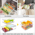 Set 3 Organizadores De Refrigerador Con Separadores