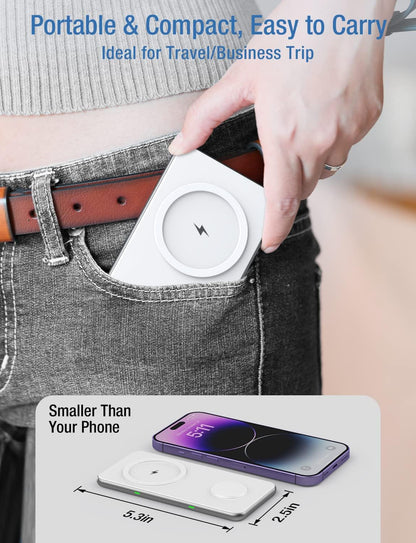 Cargador inalámbrico 2 en 1, de 15 W para iPhone y AirPods (USADO).