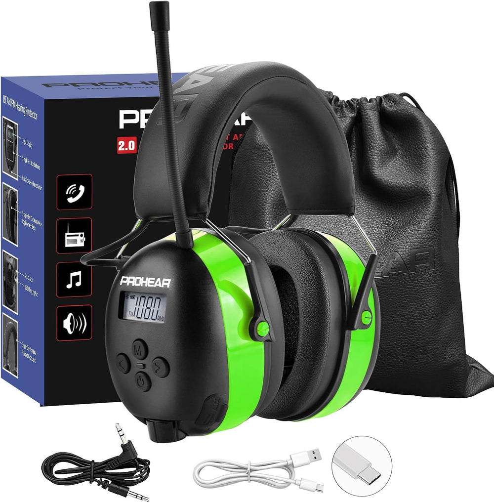 PROHEAR Auriculares de radio 033,Batería recargable USB C.