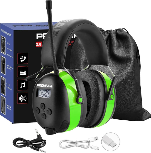 PROHEAR Auriculares de radio 033,Batería recargable USB C.