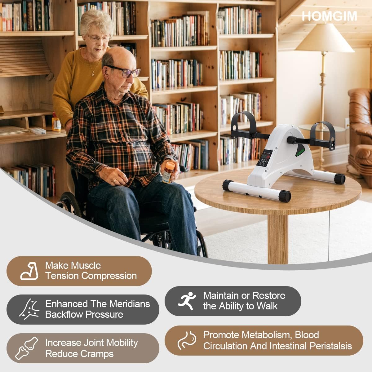 Mini bicicleta de pedal entrenador motorizado. HOMGIM