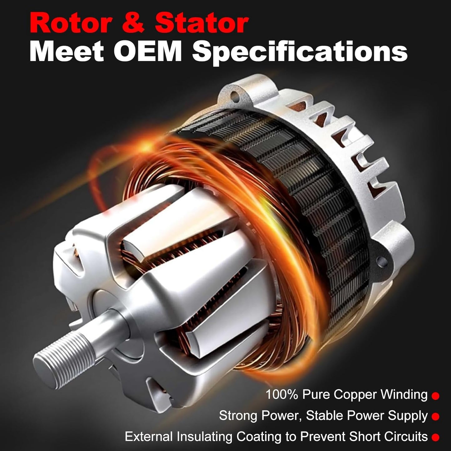 Alternador 11137 de 12V 130A compatible con Toyota Avalon 3.5