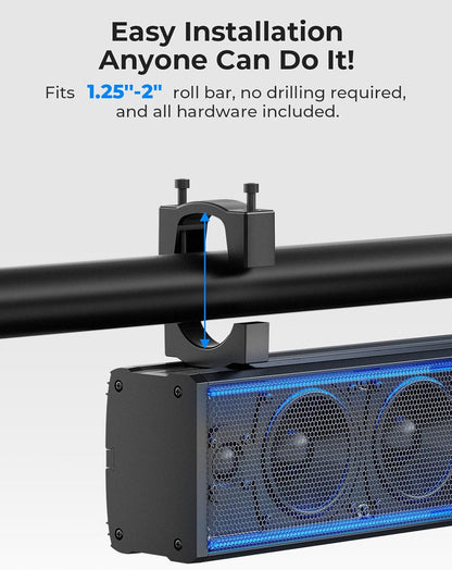 Barra De Sonido KEMIMOTO 6 Bocinas Para UTV  DETALLE