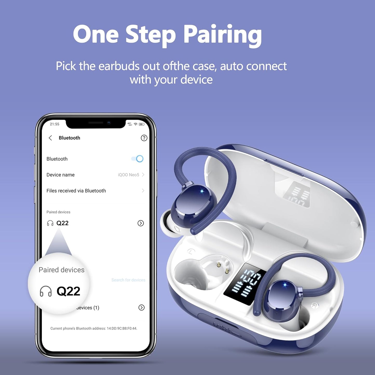 Auriculares inalámbricos Bluetooth Sport Q22 (USADO)