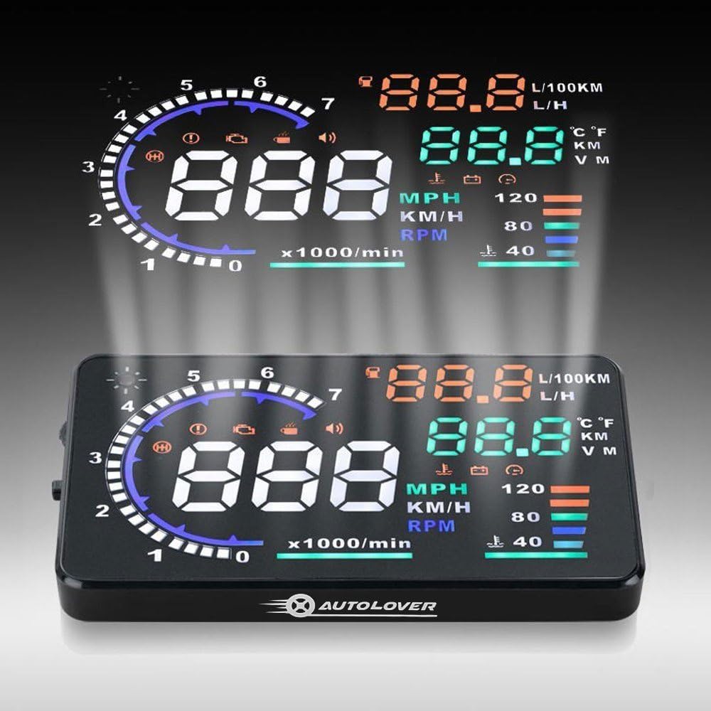 AUTOLOVER - Parabrisas para coche A8 de 5,5 pulgadas.