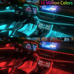 Tira de luces LED para coche, RGB, control, App y bluetooth.