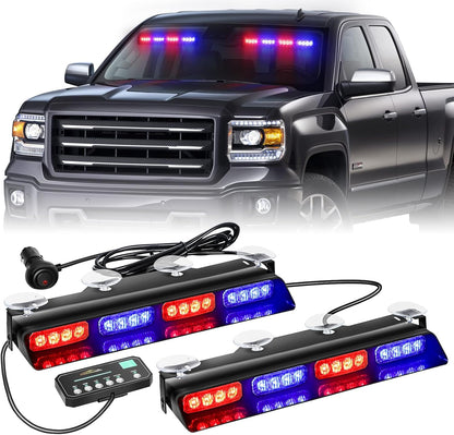 Luces estroboscópicas Xridonsen, de emergencia rojo y azul, con control.