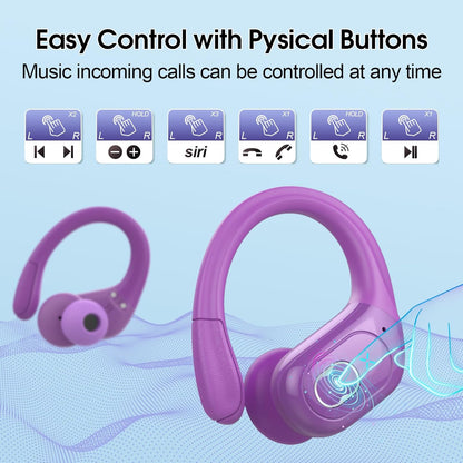 Auriculares inalámbricos con Bluetooth 5.4 Aptkdoe (USADO)
