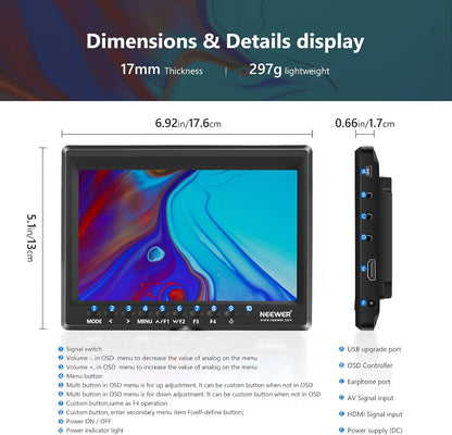 NEEWER F100 Cámara de 7 Pulgadas Monitor (USADO)