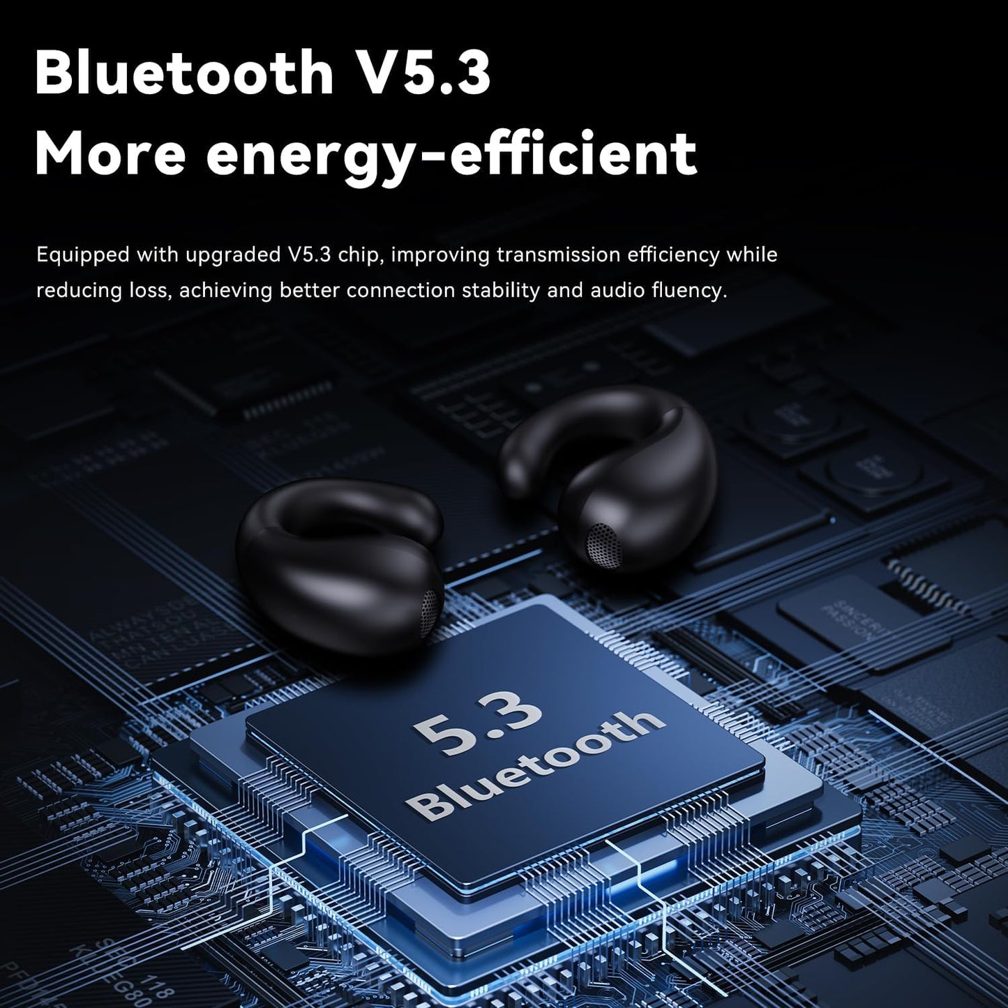 YLYHHFY - Auriculares con clip Bluetooth 5.3, auriculares inalámbricos.