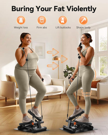Mini escaladora con bandas de resistencia Niceday Steppers