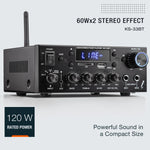 Receptor amplificador de audio estéreo KS-33BT