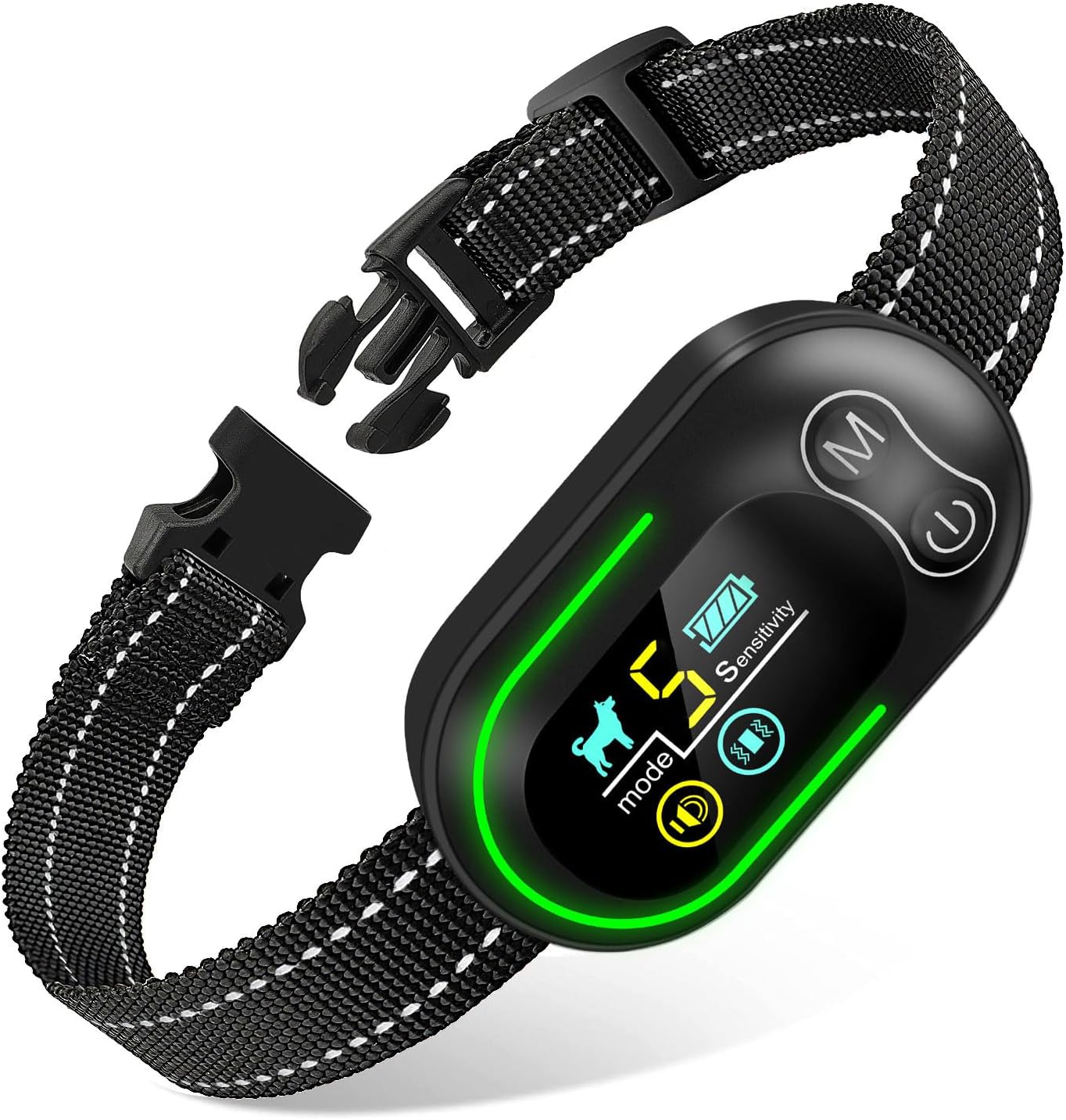 Wizco - Collar de ladridos inteligente recargable para perros.