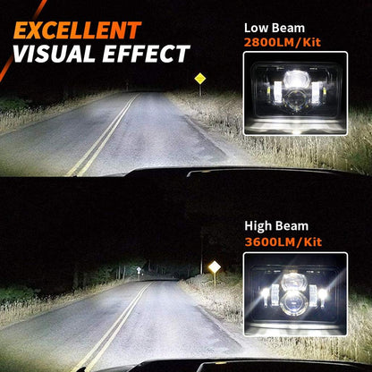 4 faros delanteros LED rectangulares de 60 W, 4 x 6" Z-OFFROAD