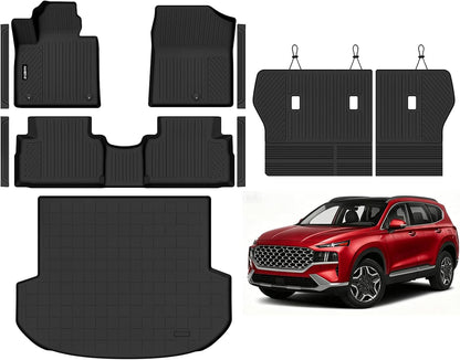 4 Tapetes para Hyundai Santa Fe 2021-2023 marca Naibeve.