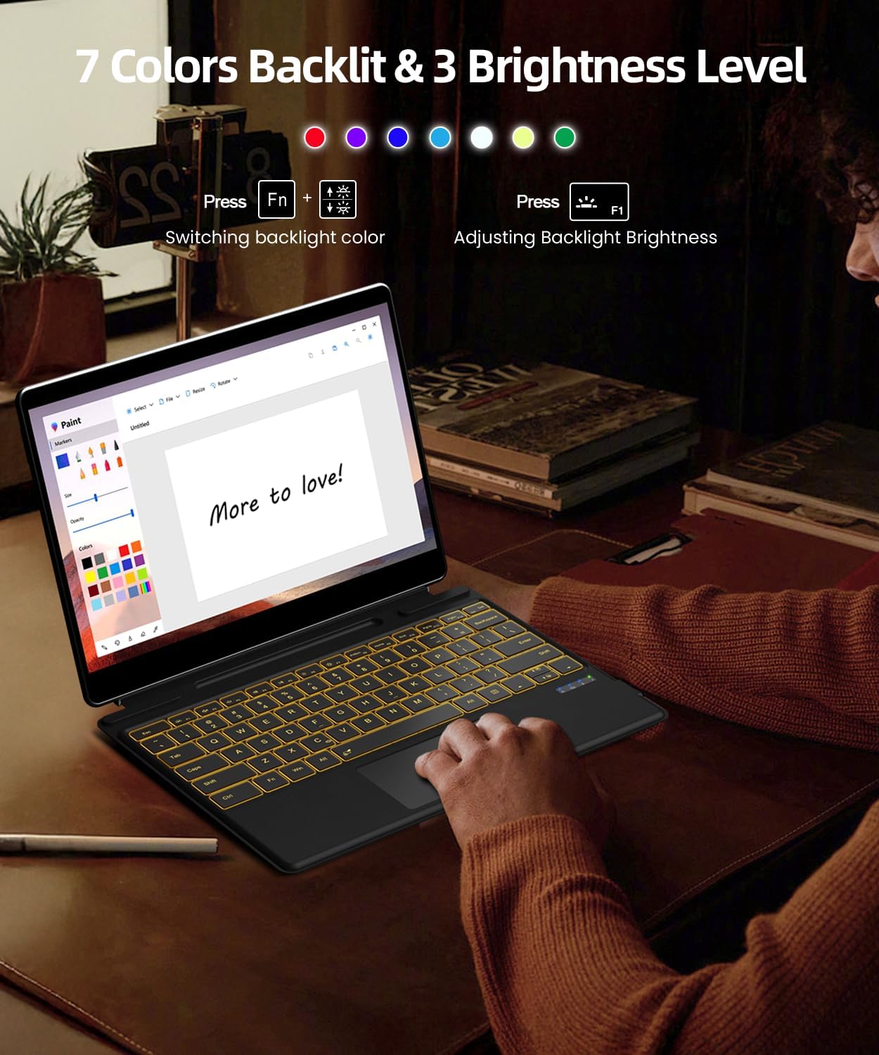 Teclado para Surface Pro 11/10/9/8/X con retroiluminación