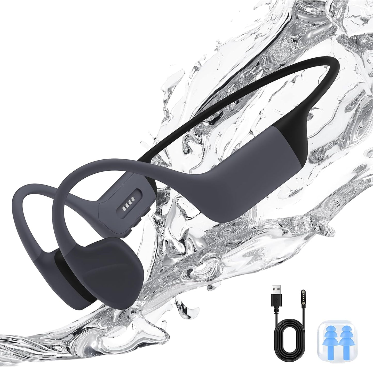 Tevese - Auriculares De Conducción Ósea, Ipx8, Impermeables