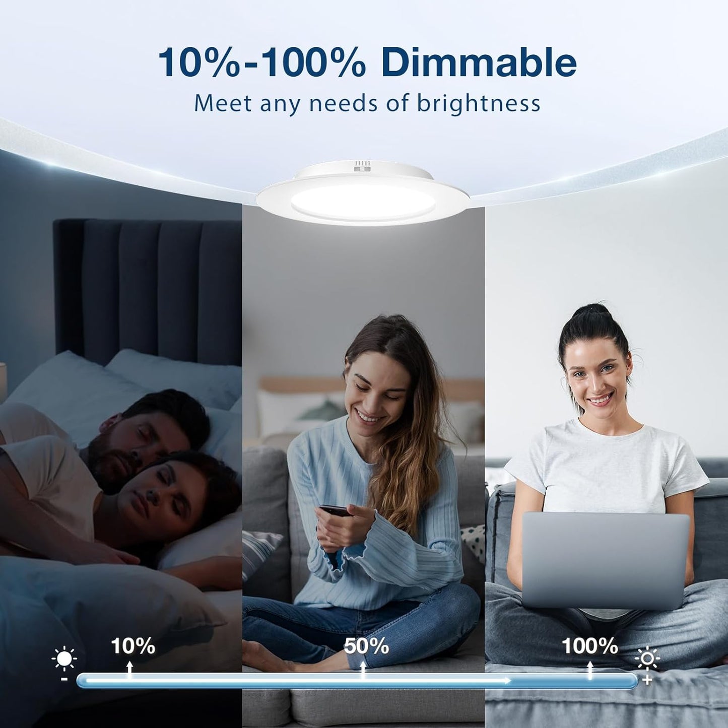 Foco empotrable LED AMICO de 4" 5CC (paquete de 24)