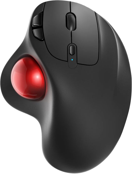 Mouse inalámbrico Trackball, ergonómico recargable Nulea M501. usado