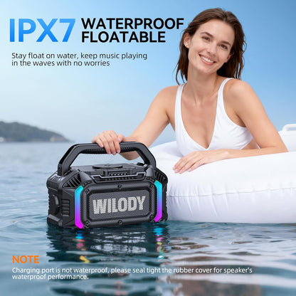 Altavoz Bluetooth inalámbrico, Wilody Boost10X Ultra, IPX7 (USADA)