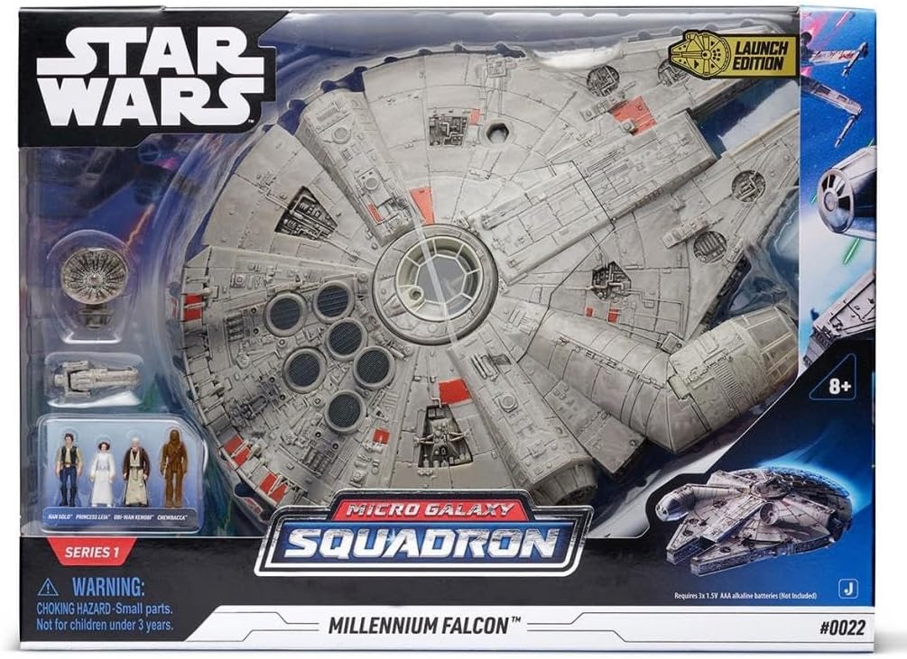 Figura Star Wars, Feature Vehicle, Milennium Falcon, (DETALLE CAJA).
