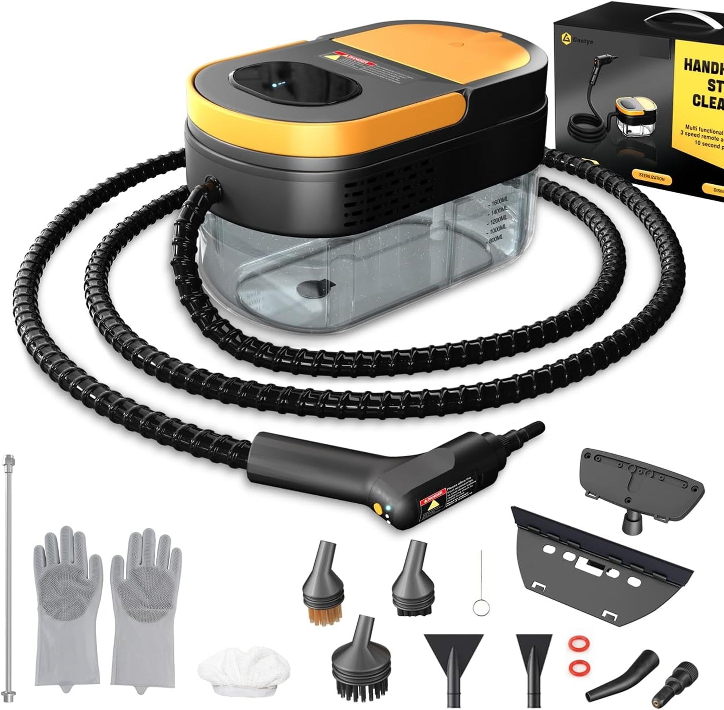 Limpiador a vapor, mango ajustable de 3 niveles, portátil, (USADA)