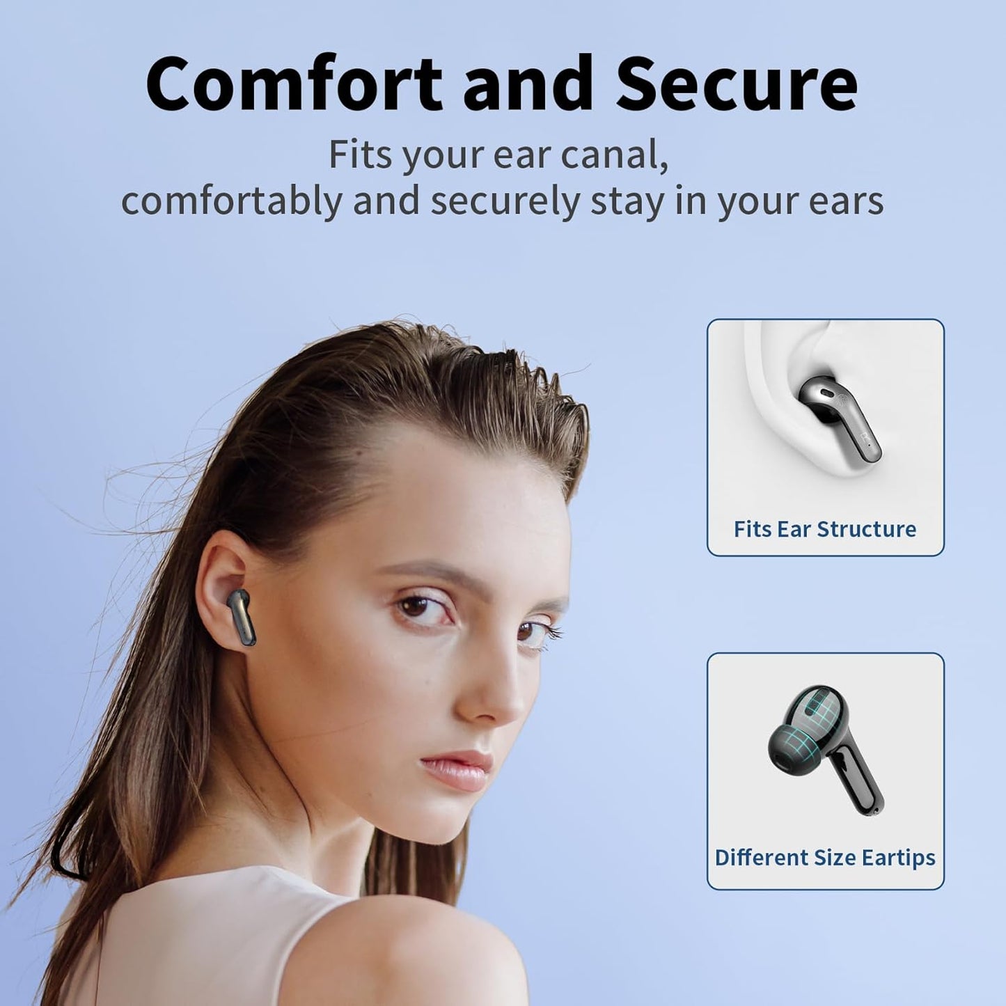 Tagry - Auriculares Inalámbricos Con Bluetooth 60 Horas