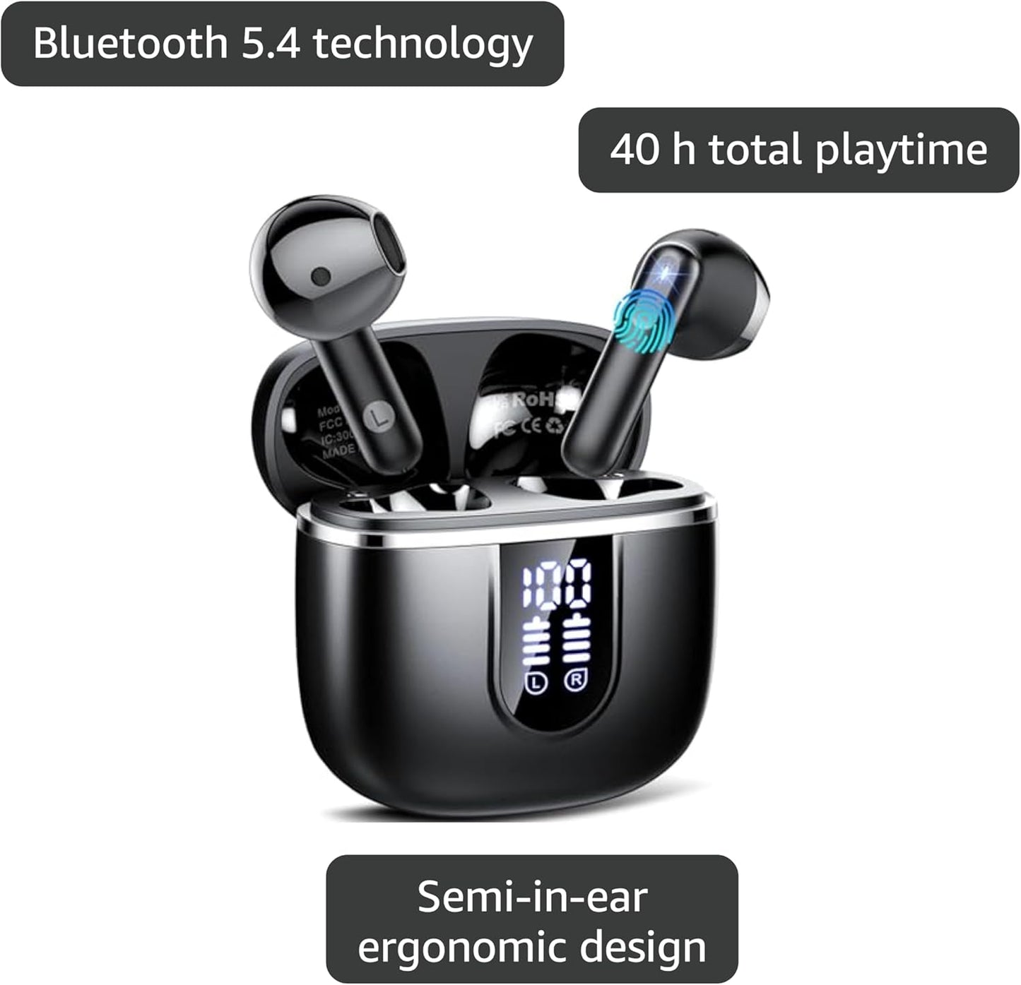 Auriculares inalámbricos, auriculares Bluetooth 5.4 2025.(USADOS)