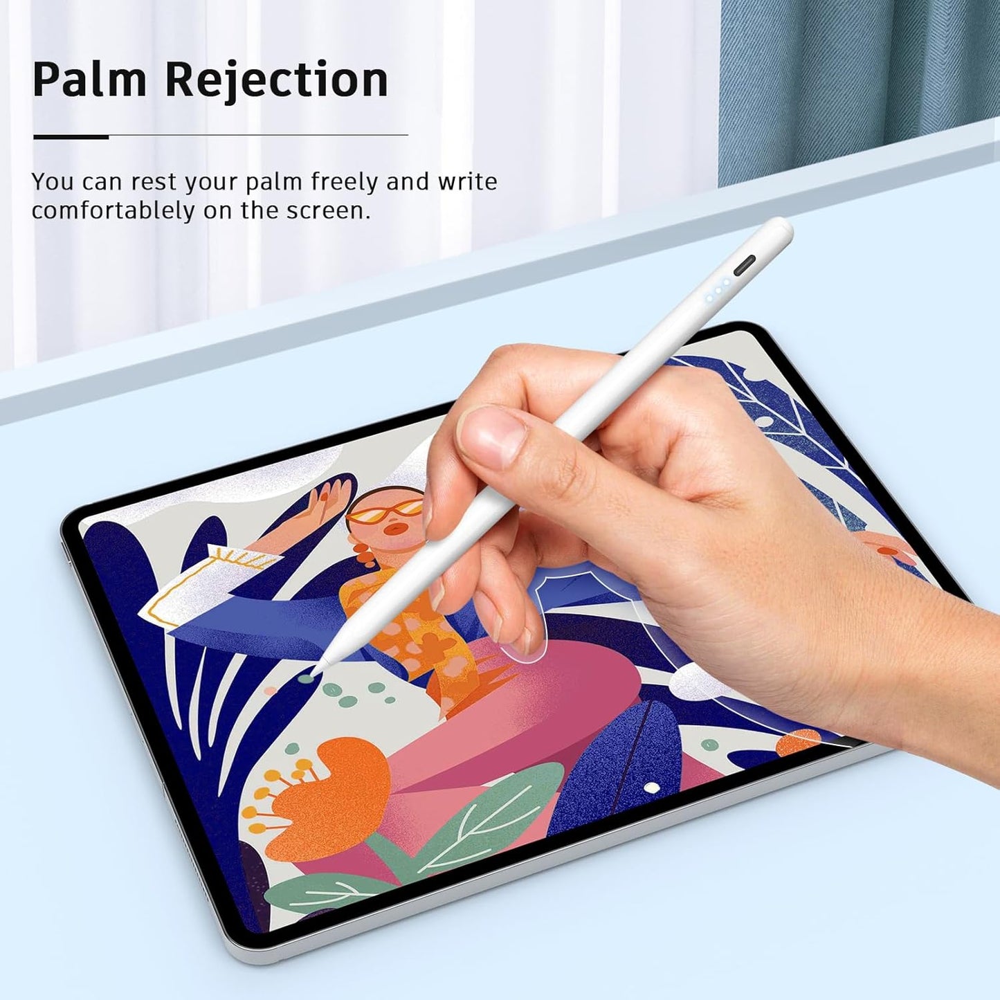 Lápiz óptico para iPad, Palm Rejection, Pro, Air, Mini.