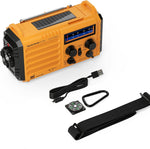 Radio portátil para Exteriores con luz de Flash y lámpara de Lectura.