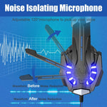 Auriculares estéreo para Videojuegos, Bengoo G9000, Azul.