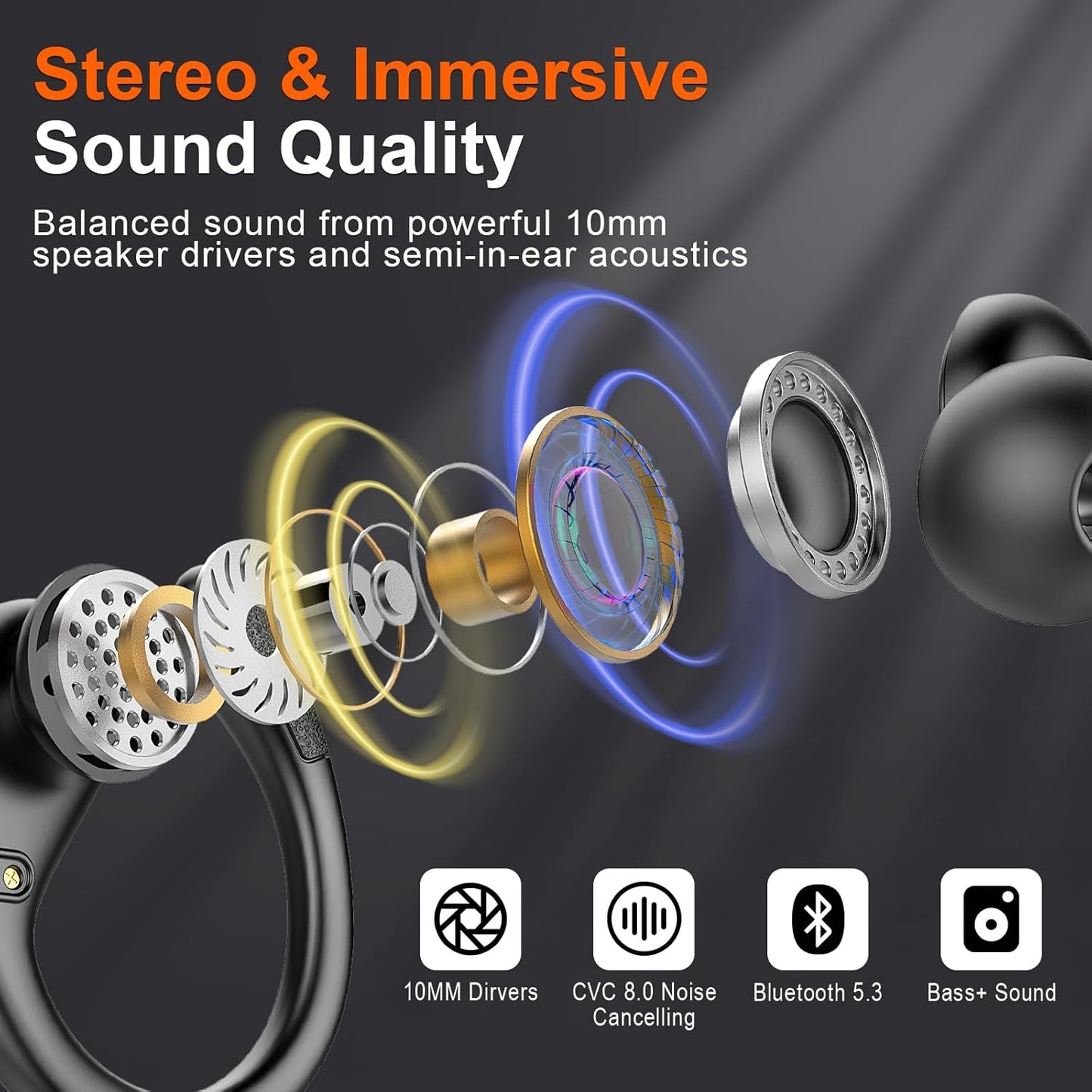 Ltinist - Auriculares inalámbricos Bluetooth 5.3.