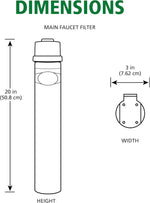 Filtro de agua AO Smith, para grifo de fregadero, con conexión directa.