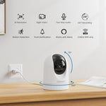Cinnado 2K cámaras de seguridad para el hogar, cámara WiFi de 2.4 GHz.