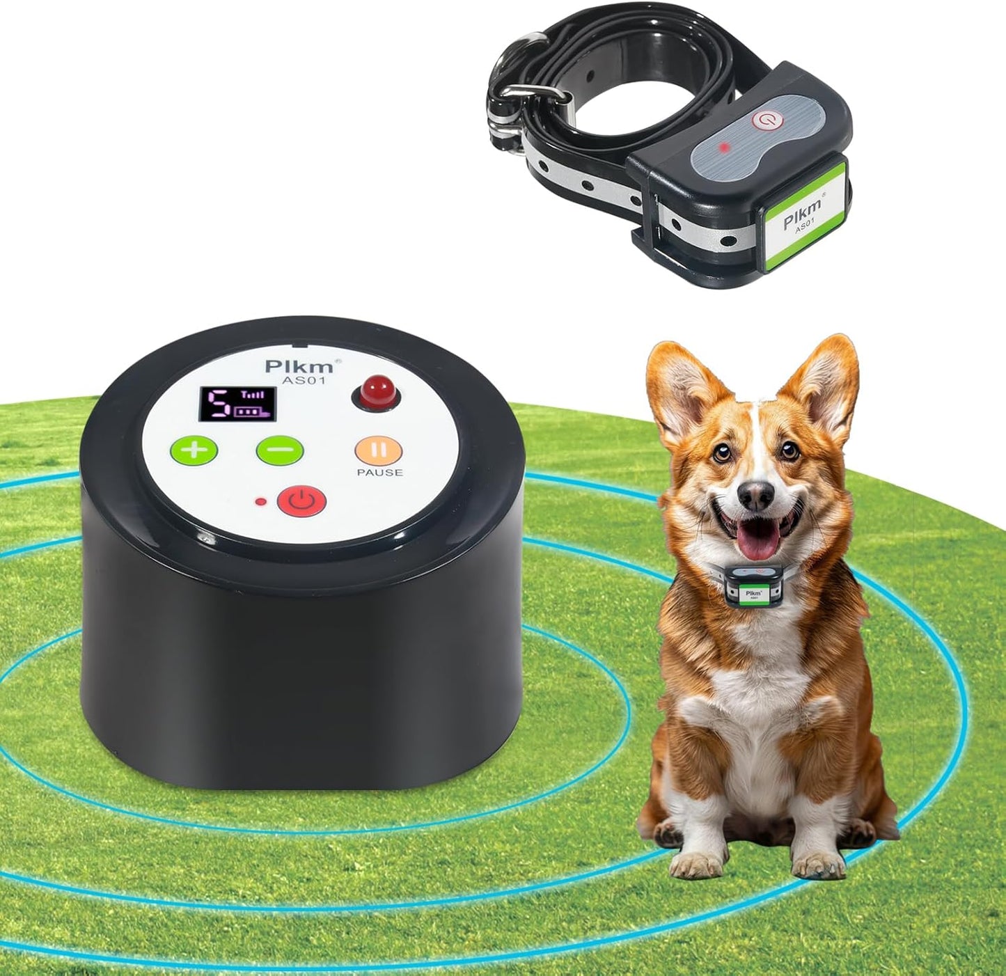 Cerca inalámbrica para perros, transmisor AI alarma inteligente.