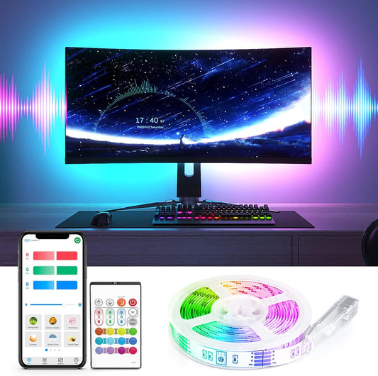 Retroiluminación LED para TV,  de 60 a 70", RGB, Bason, control remoto.