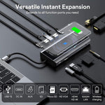 Concentrador USB C ikling, adaptador USB C 13 en 1 a HDMI. USADO