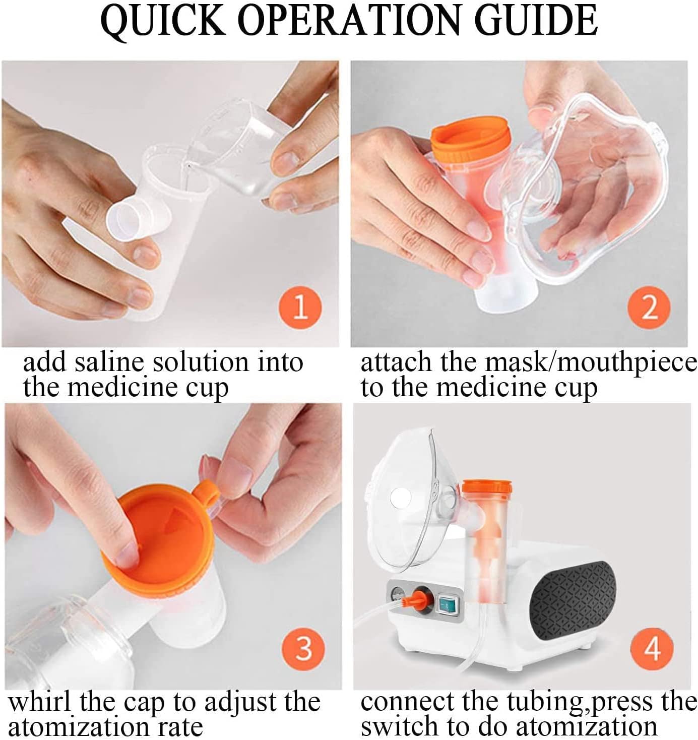 Nebulizador portatil compacto para niños y adultos, uso doméstico