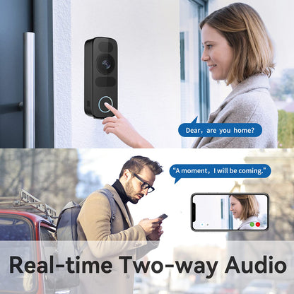 VENZ Cámara de Video WiFi para Puerta, Wired-1080P HD.