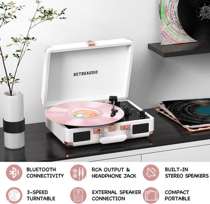 Tocadiscos De Vinilo Con Altavoces Incorporados, RetroAudio