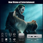 Proyector Native HD 1080P con soporte 4K, WiFi 6, Bluetooth.
