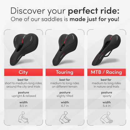 Wittkop - Asiento de Bicicleta para Hombres y Mujeres.