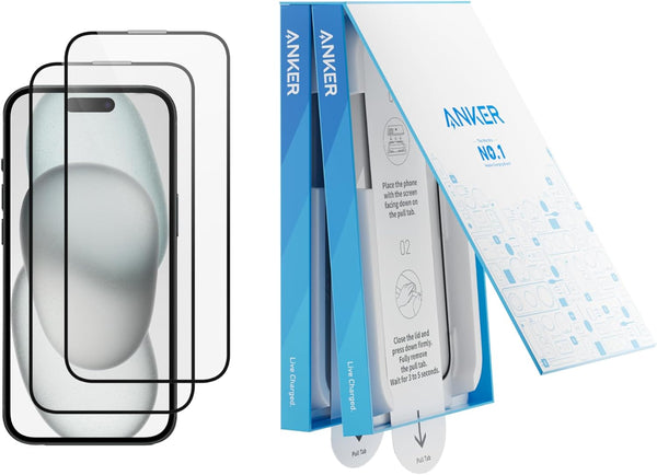 Protectores Pantalla Anker iPhone 15 Plus Antirayaduras