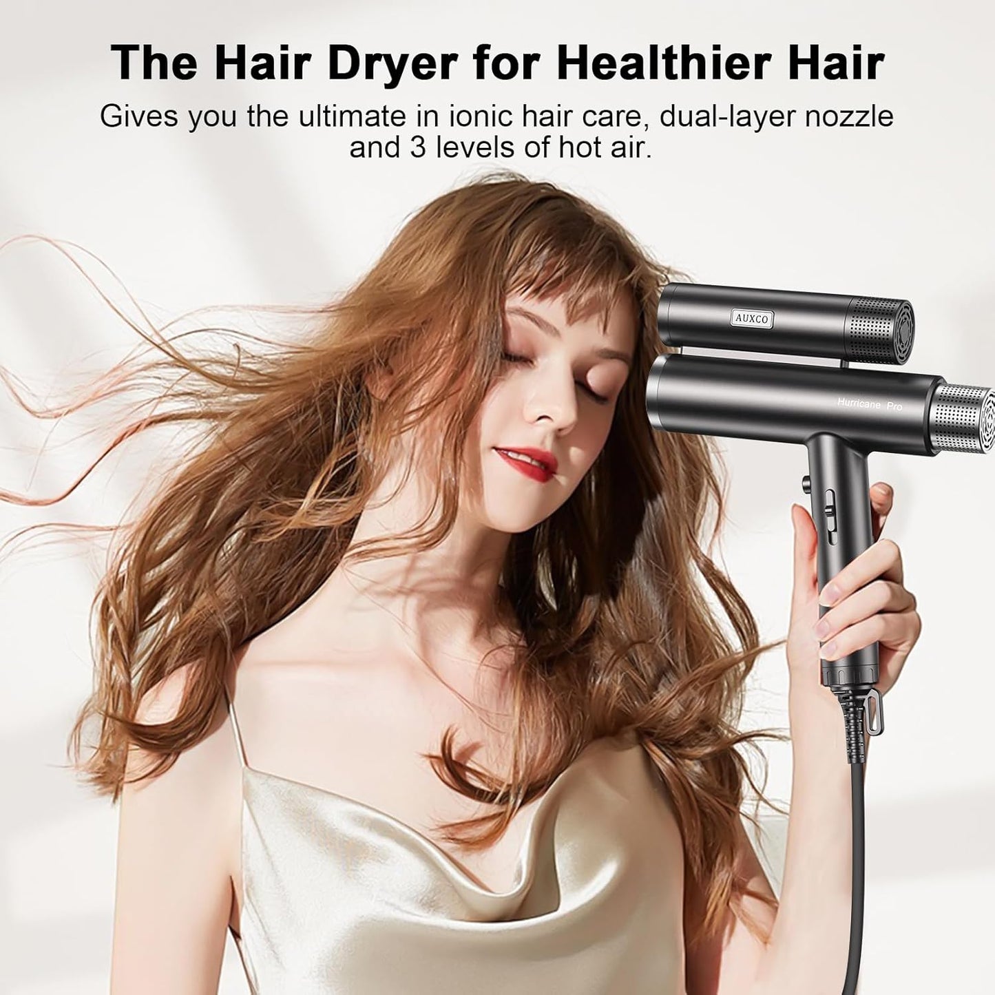 Secador de pelo profesional, Hurricane Pro, iónico, ligero y silencioso.