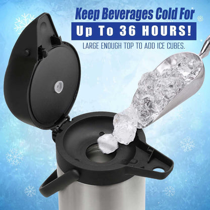 Dispensador de café con bomba de aire, para agua fría/caliente, 102 OZ