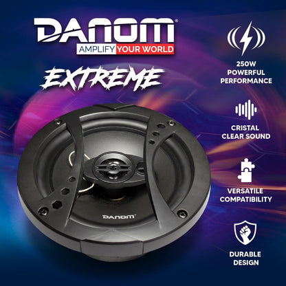 Altavoces coaxiales de 3 vías, 6.5" rango completo, 250W, para coche.