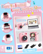 Cámara para niños, digital HD 1080P, tarjeta SD, impresión y selfie.