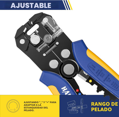 Pelacables Autoajustable 3 En 1 Corte Y Crimpado 10-24AWG