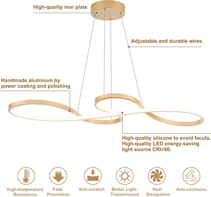 Lámpara LED colgante Sunmoo, Para Techo, Ajustable y Contemporánea.