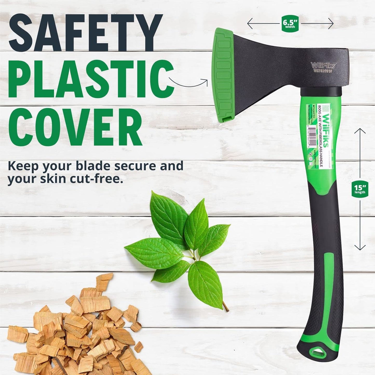 WilFiks Hacha de corte, para división de madera y leñado.